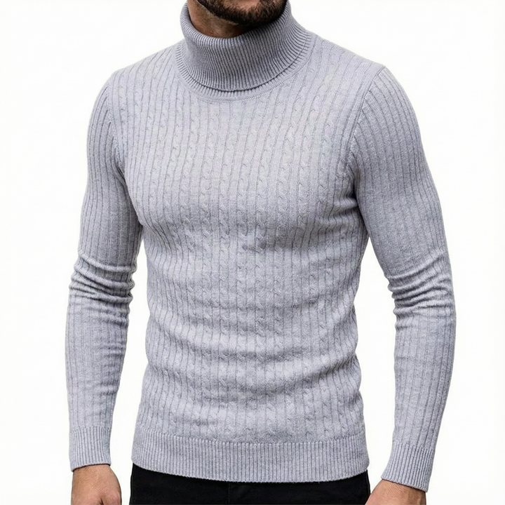 Blake | Men's Cable Knit Turtleneck Jumper