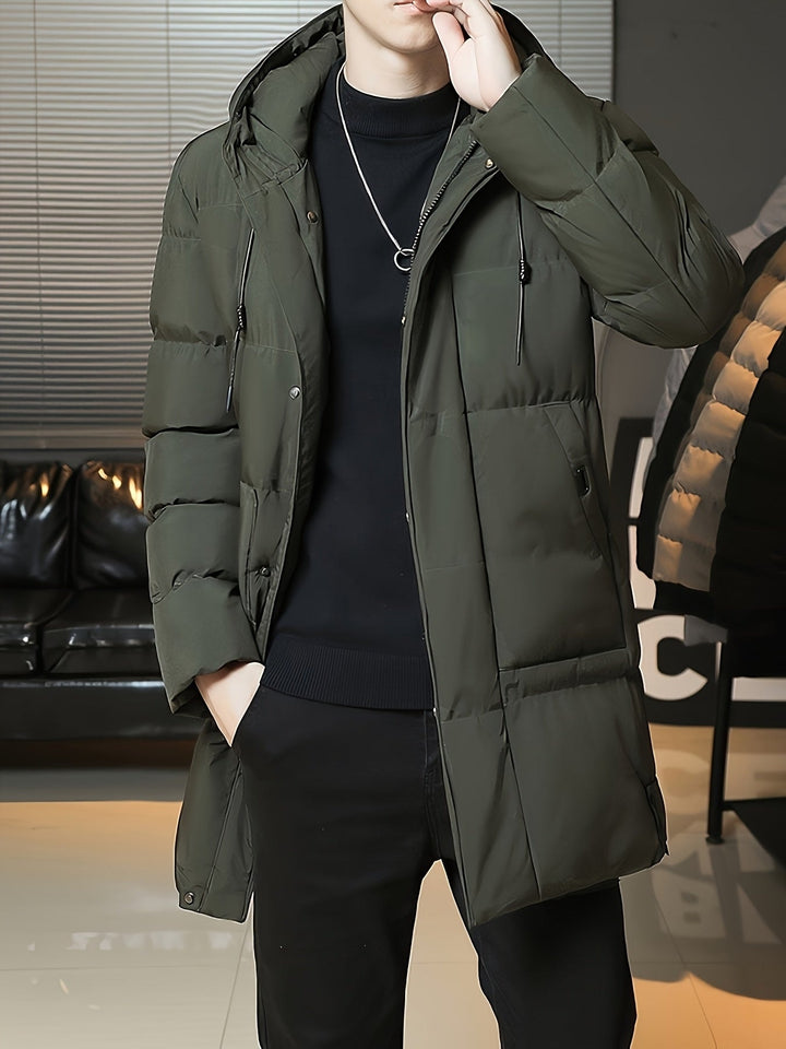 Ace | Men's Hooded Quilted Long Coat