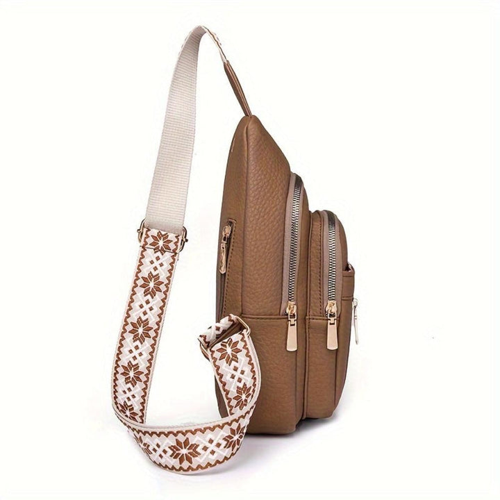 Adeline | Women's Faux Leather Chest Sling Crossbody Bag