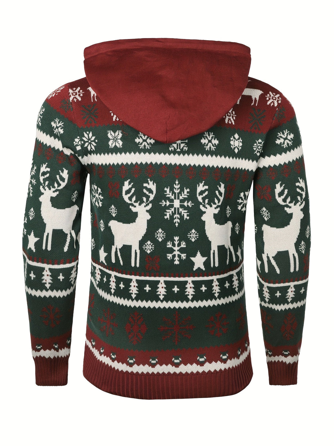 Ryan | Men's Reindeer Knit Hooded Christmas Jumper