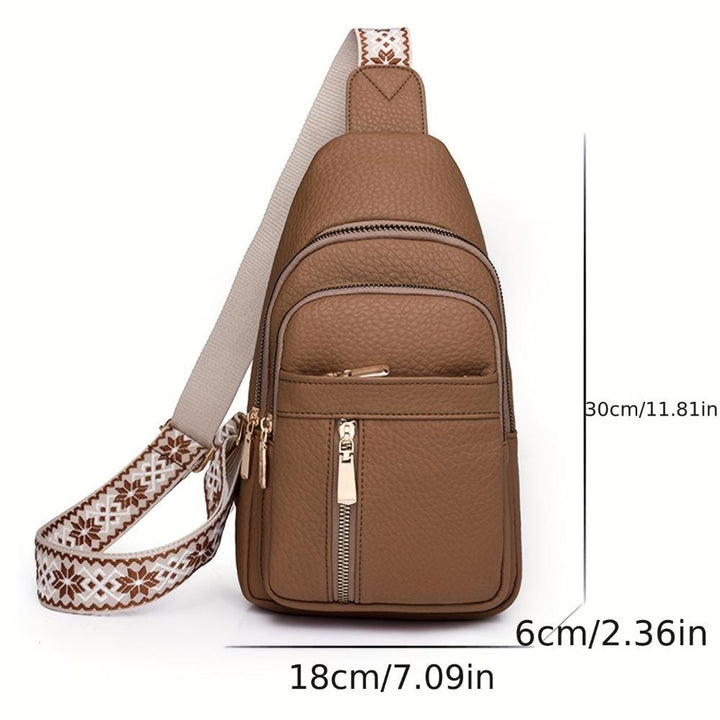 Adeline | Women's Faux Leather Chest Sling Crossbody Bag