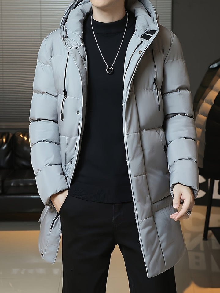 Ace | Men's Hooded Quilted Long Coat