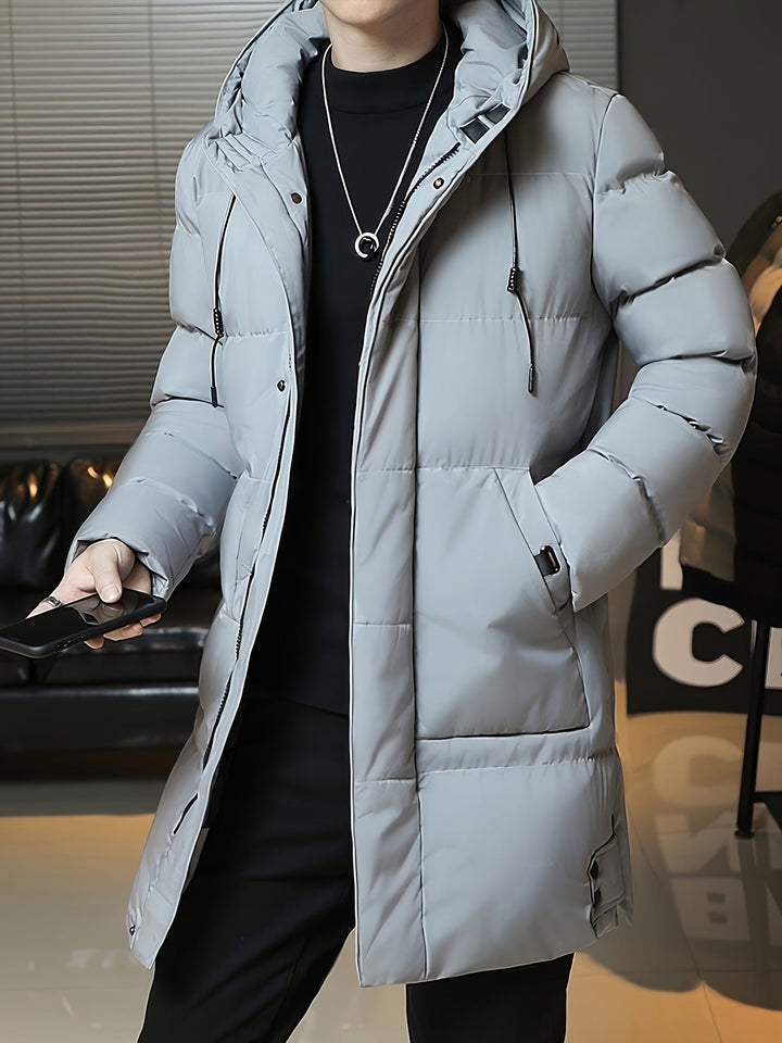 Ace | Men's Hooded Quilted Long Coat