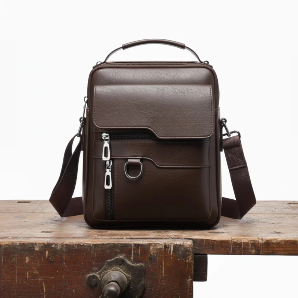 Delilah | Men's Leather Crossbody Bag with Top Handle