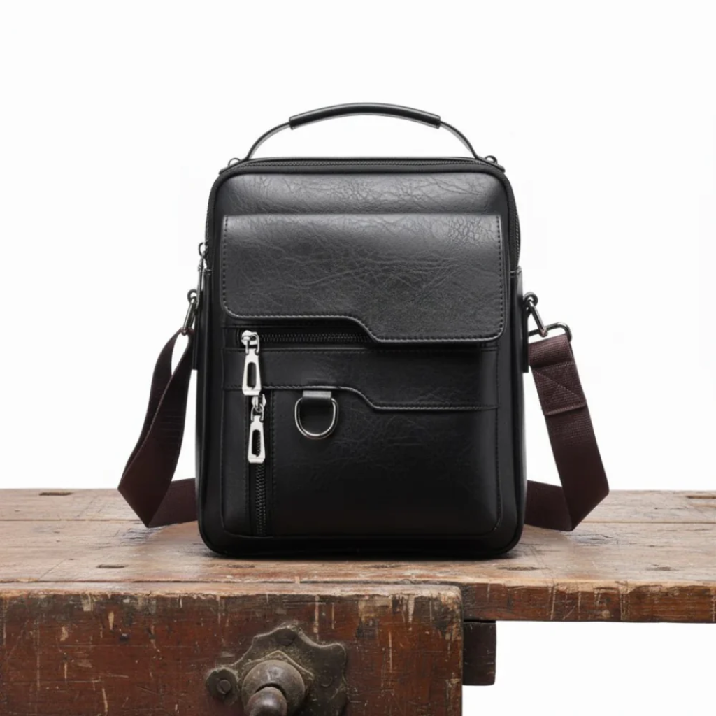 Delilah | Men's Leather Crossbody Bag with Top Handle