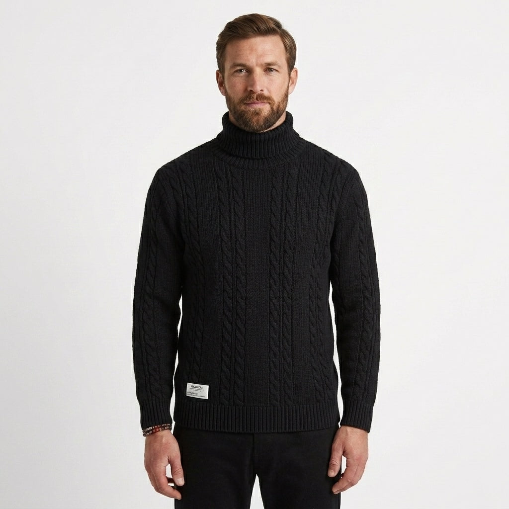 Owen | Men's Cable Knit Turtleneck Jumper