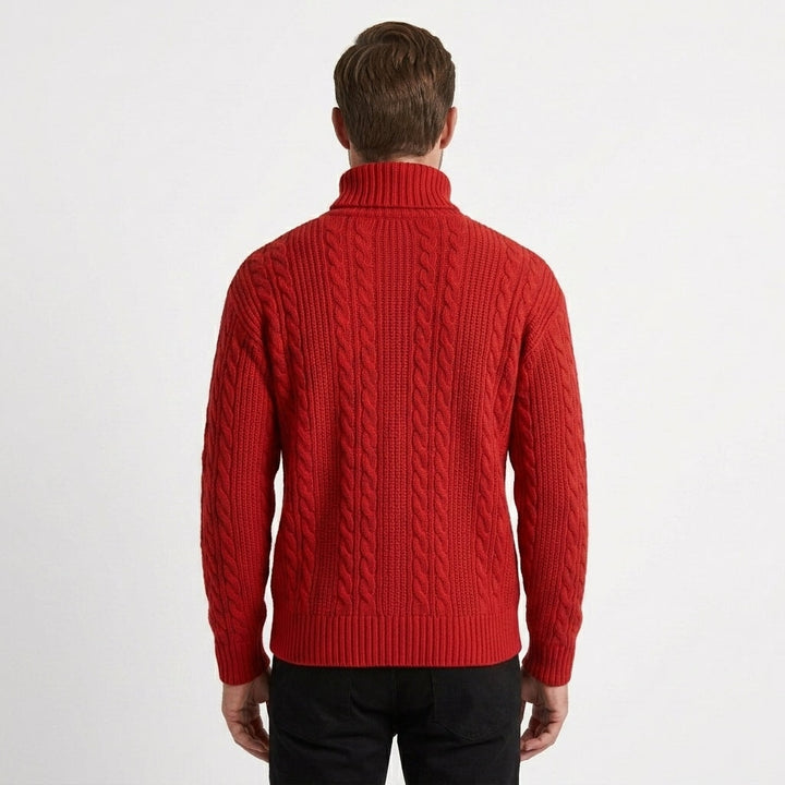 Owen | Men's Cable Knit Turtleneck Jumper