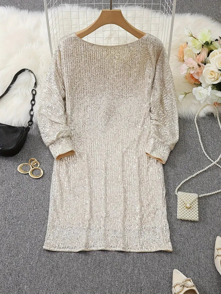 Emerson | Sparkly Sequin Off Shoulder Mini Dress