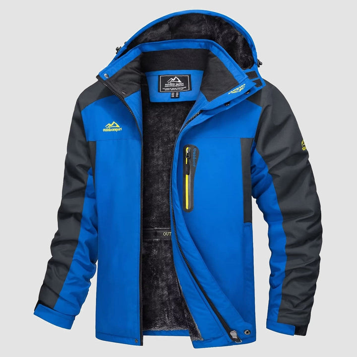 Bright Blue MAGCOMSEN Men's Water Resistant Ski Jacket - Fleece Lined Parka in #Color_Bright Blue