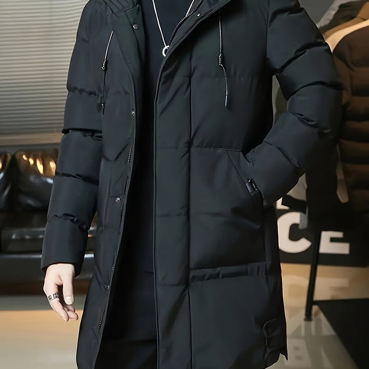 Ace | Men's Hooded Quilted Long Coat