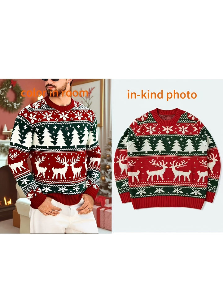 Austin | Men's Reindeer Fair Isle Christmas Jumper