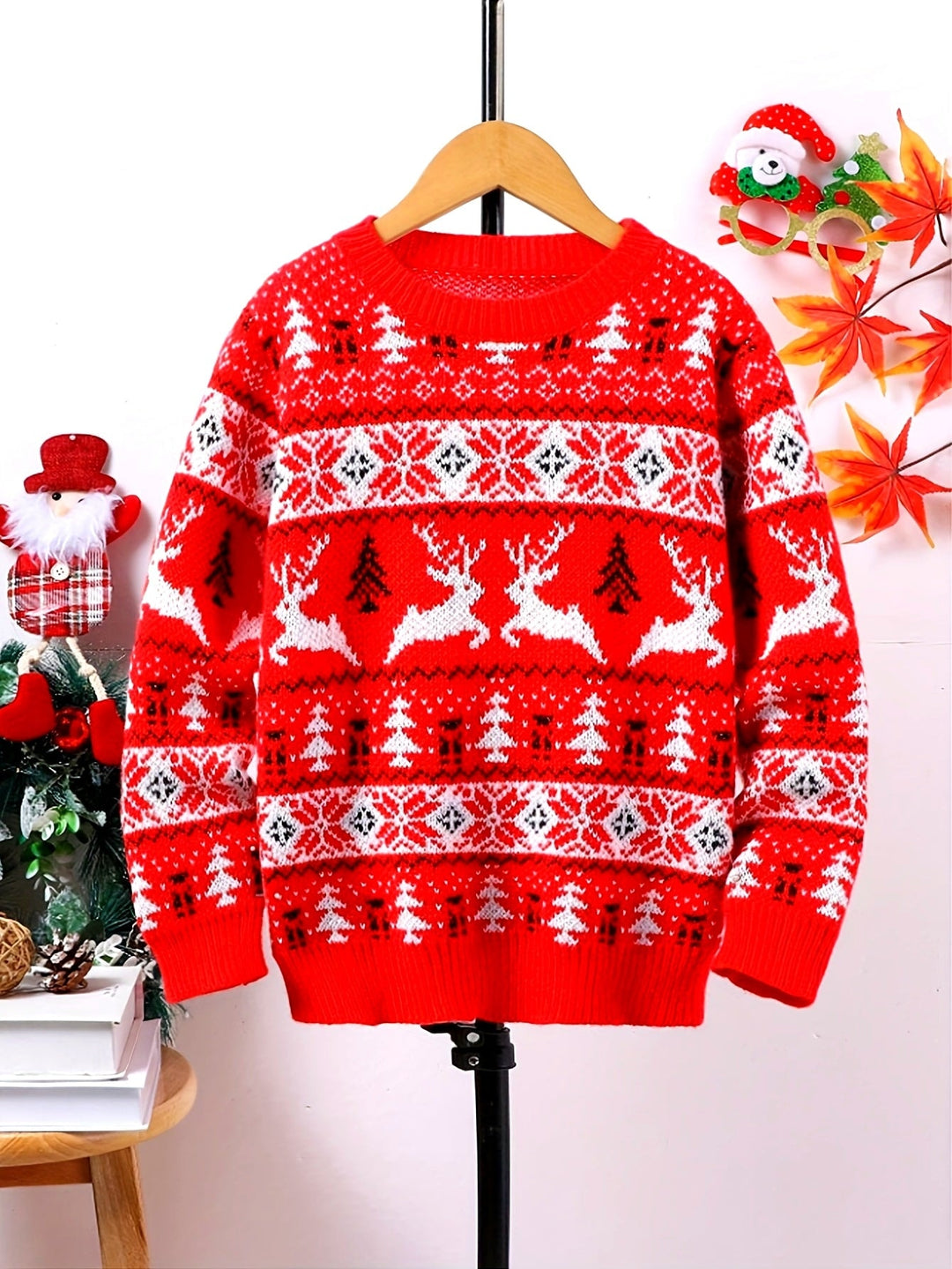 Caleb | Reindeer Christmas Jumper Nordic Knit Sweater