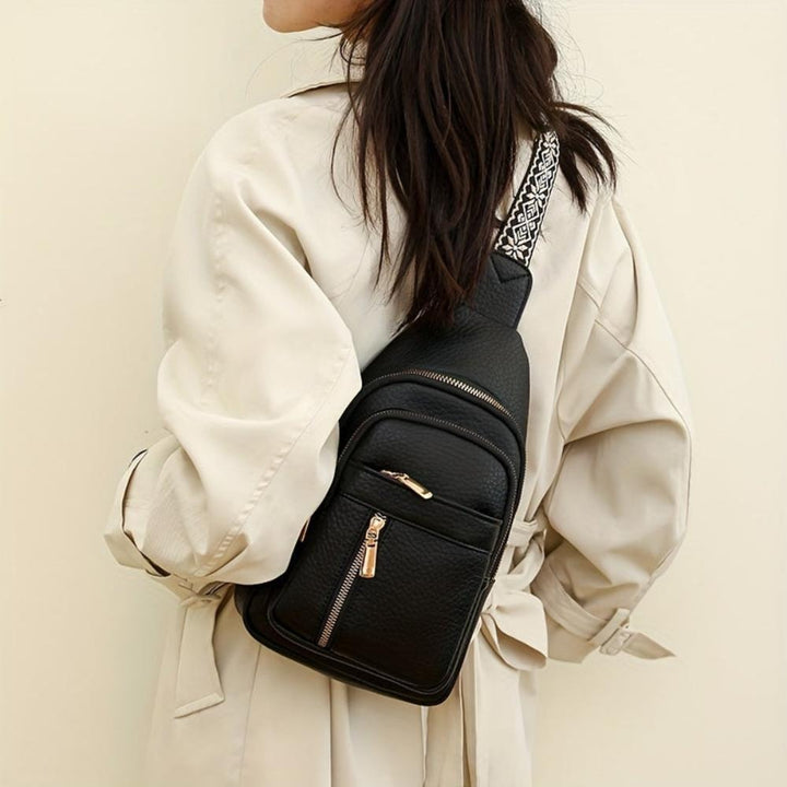 Adeline | Women's Faux Leather Chest Sling Crossbody Bag