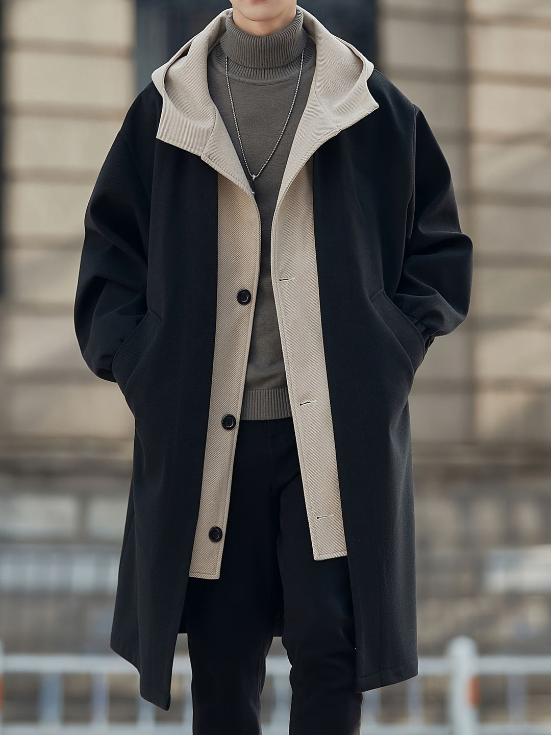Cruz | Men's Colorblock Hooded Long Coat