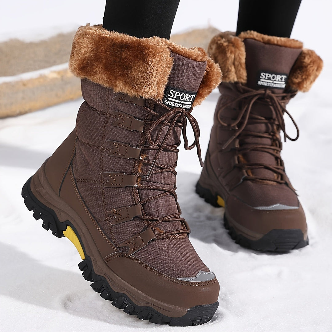 Lucy | Women's Faux Fur Lace-Up Snow Boots