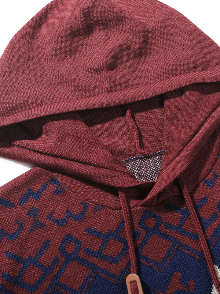Ryan | Men's Reindeer Knit Hooded Christmas Jumper