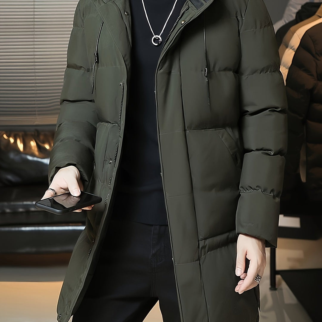Ace | Men's Hooded Quilted Long Coat