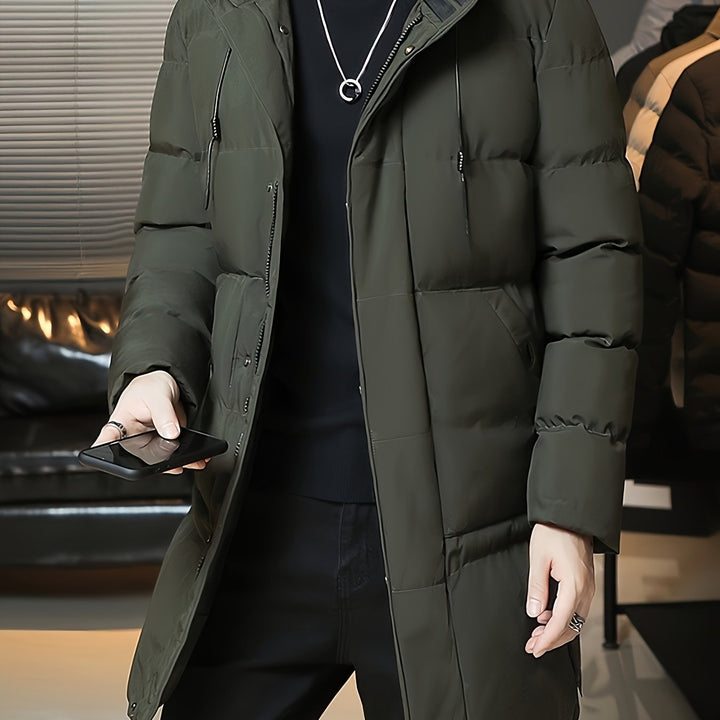Ace | Men's Hooded Quilted Long Coat