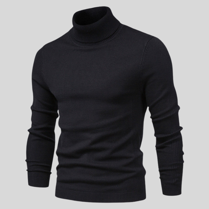 Alexander | Men's Slim Fit Ribbed Turtleneck Jumper