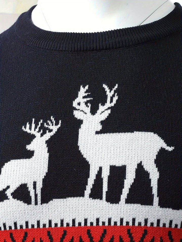 Carter | Men's Reindeer Print Christmas Jumper