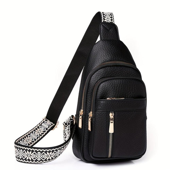 Adeline | Women's Faux Leather Chest Sling Crossbody Bag
