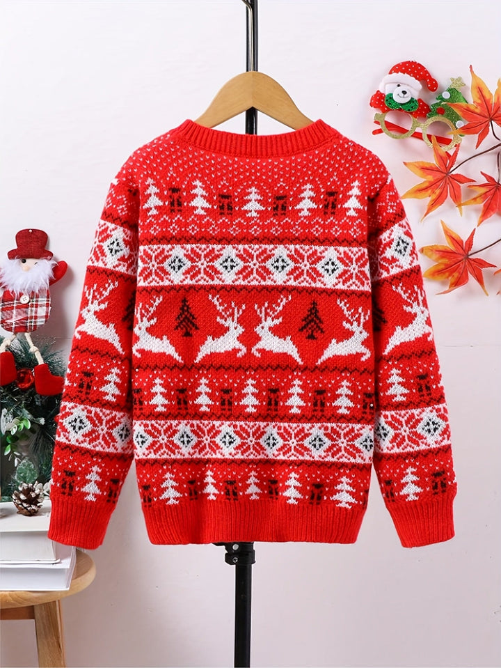 Caleb | Reindeer Christmas Jumper Nordic Knit Sweater