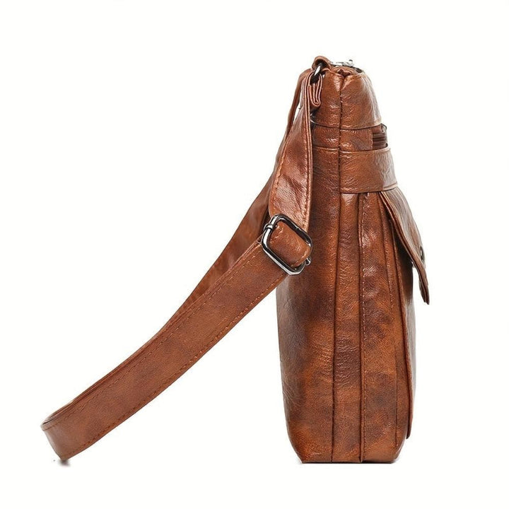 Elise | Vintage Brown Leather Crossbody Bag