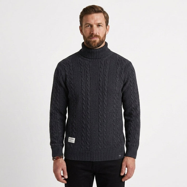 Owen | Men's Cable Knit Turtleneck Jumper