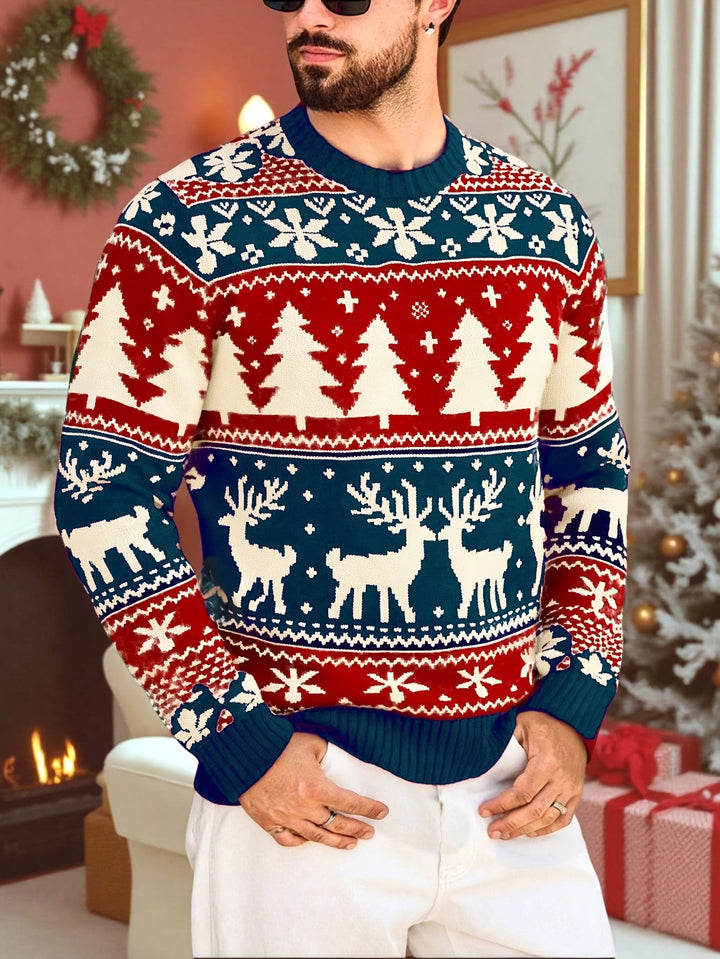 Austin | Men's Reindeer Fair Isle Christmas Jumper