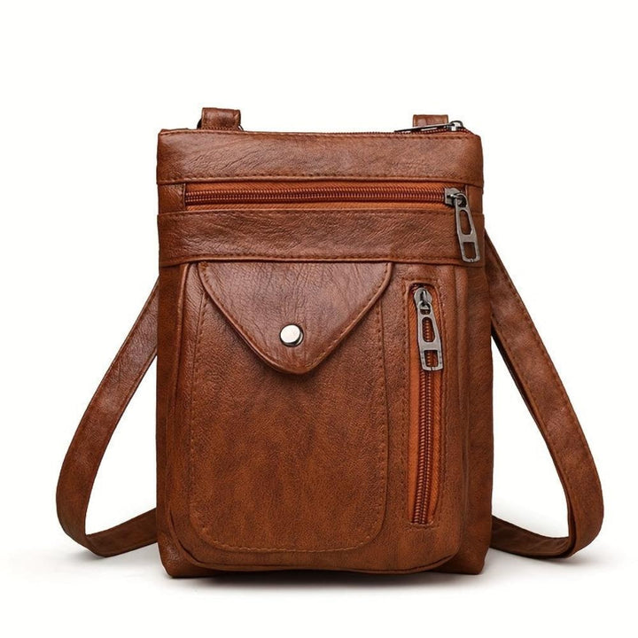 Elise | Vintage Brown Leather Crossbody Bag