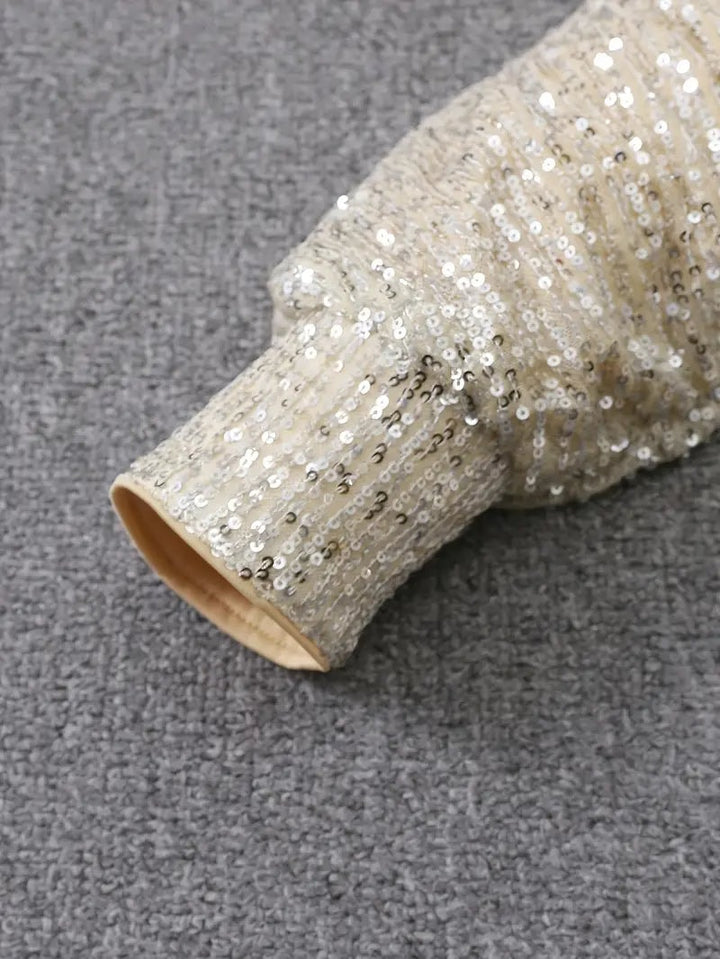 Emerson | Sparkly Sequin Off Shoulder Mini Dress