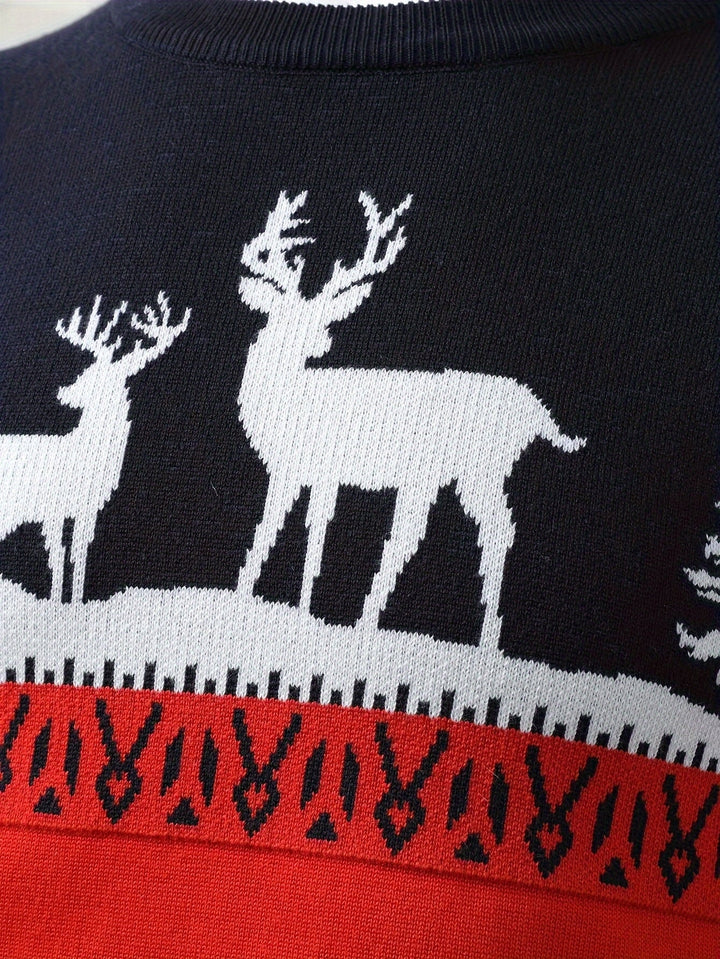 Carter | Men's Reindeer Print Christmas Jumper