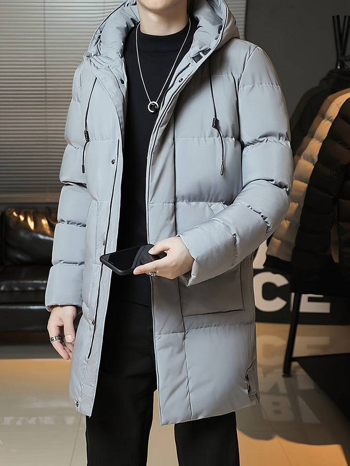 Ace | Men's Hooded Quilted Long Coat