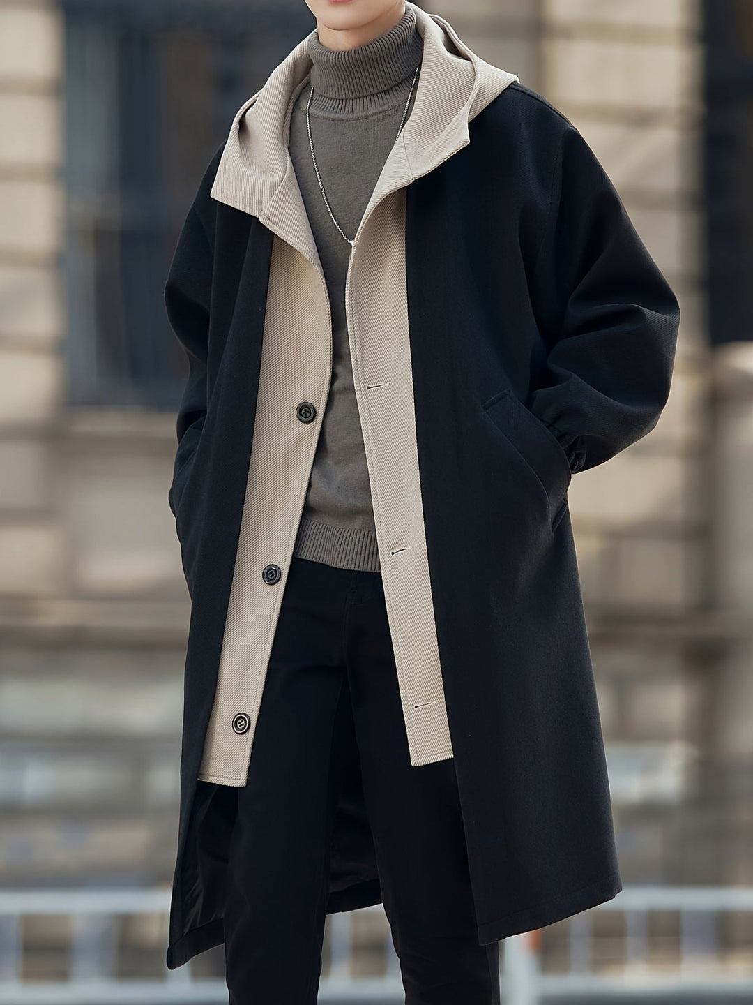 Cruz | Men's Colorblock Hooded Long Coat