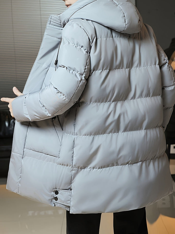Ace | Men's Hooded Quilted Long Coat