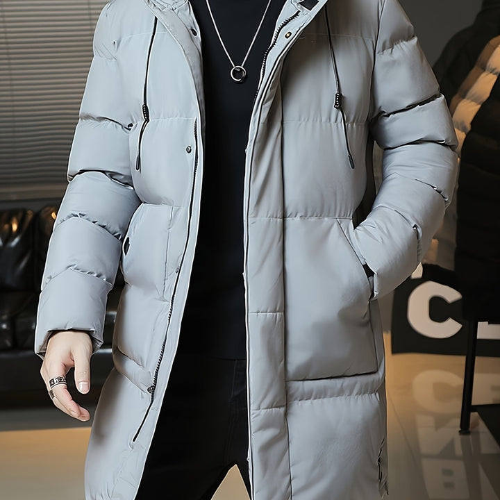 Ace | Men's Hooded Quilted Long Coat
