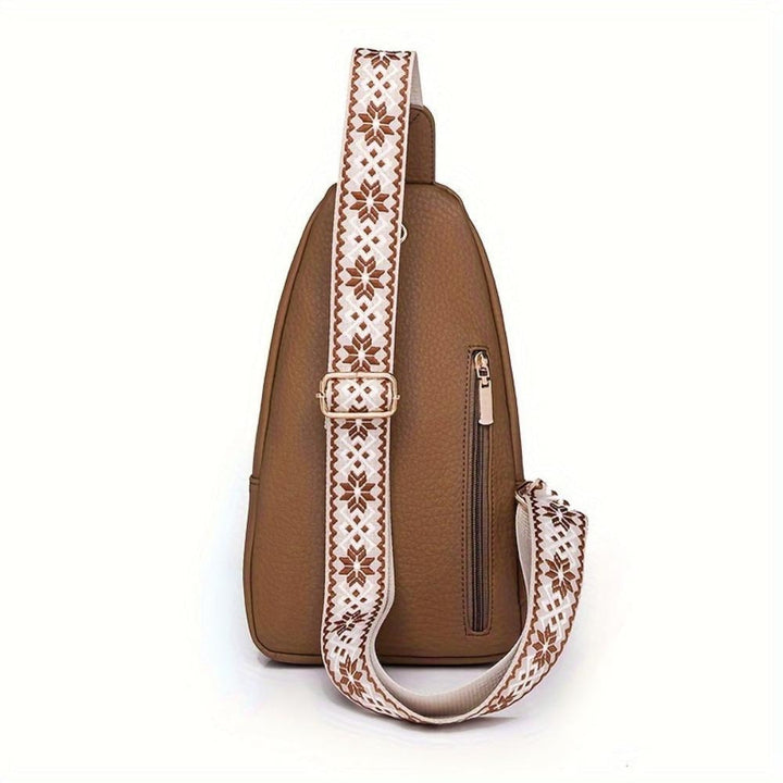 Adeline | Women's Faux Leather Chest Sling Crossbody Bag