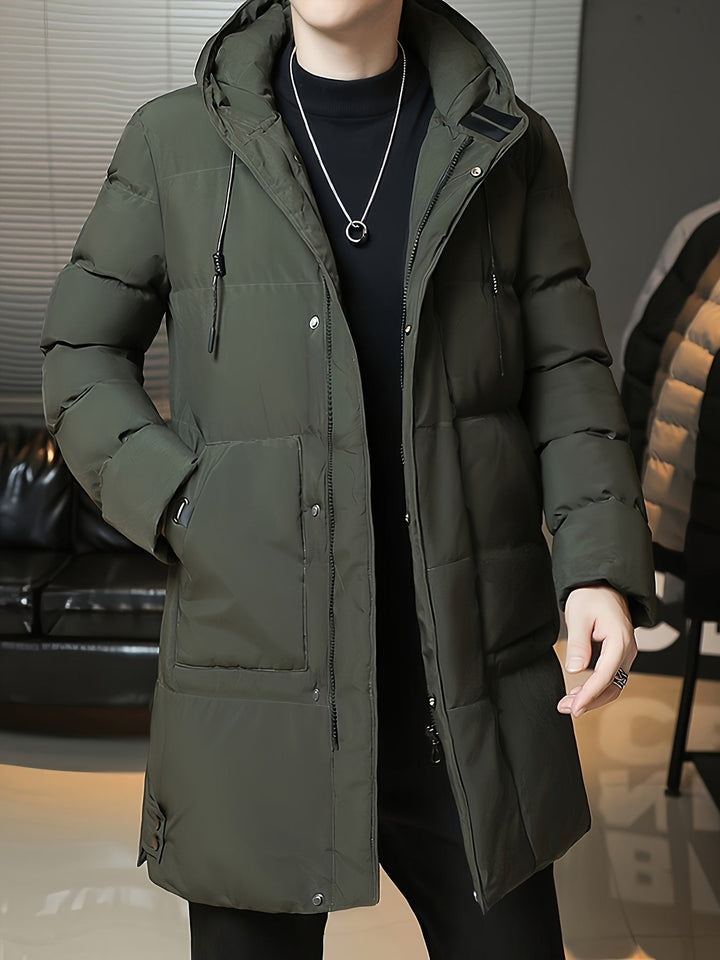 Ace | Men's Hooded Quilted Long Coat