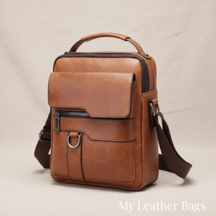 Delilah | Men's Leather Crossbody Bag with Top Handle