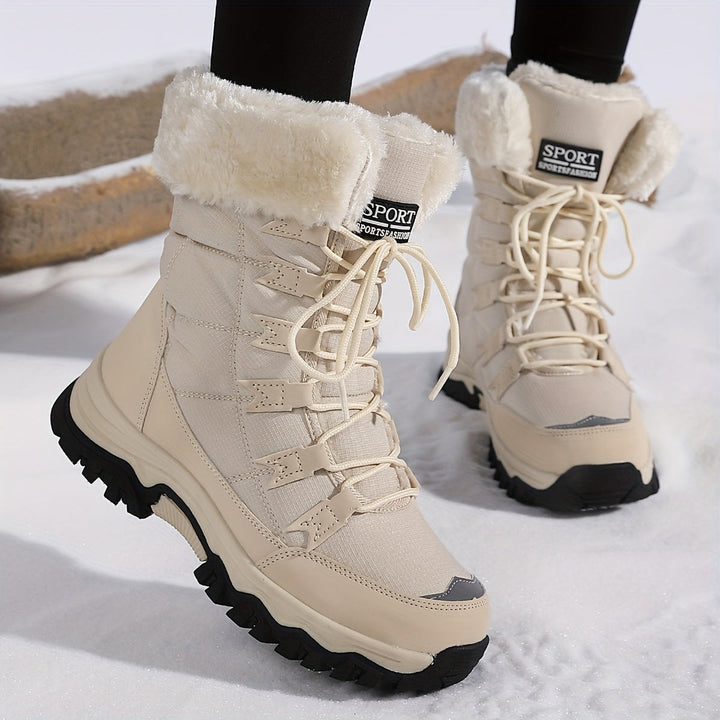 Lucy | Women's Faux Fur Lace-Up Snow Boots