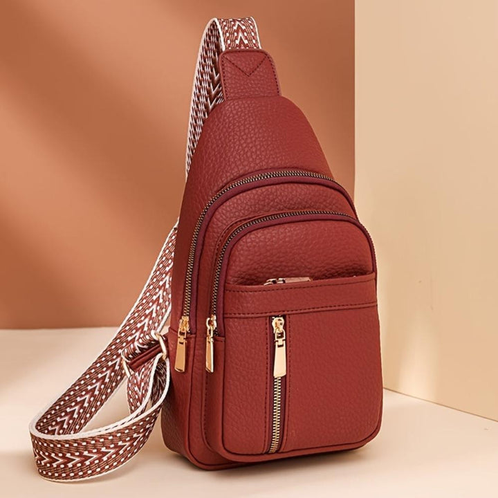 Adeline | Women's Faux Leather Chest Sling Crossbody Bag