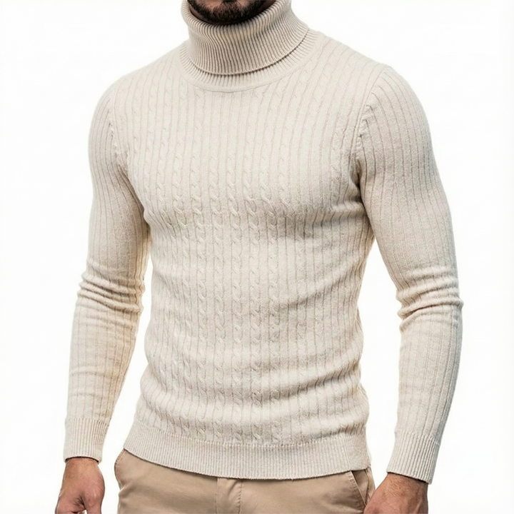 Blake | Men's Cable Knit Turtleneck Jumper