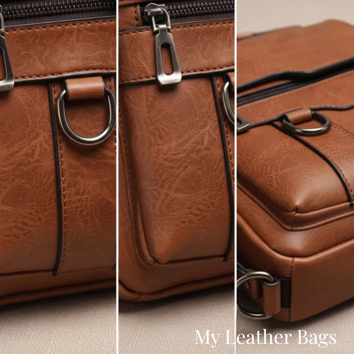 Delilah | Men's Leather Crossbody Bag with Top Handle