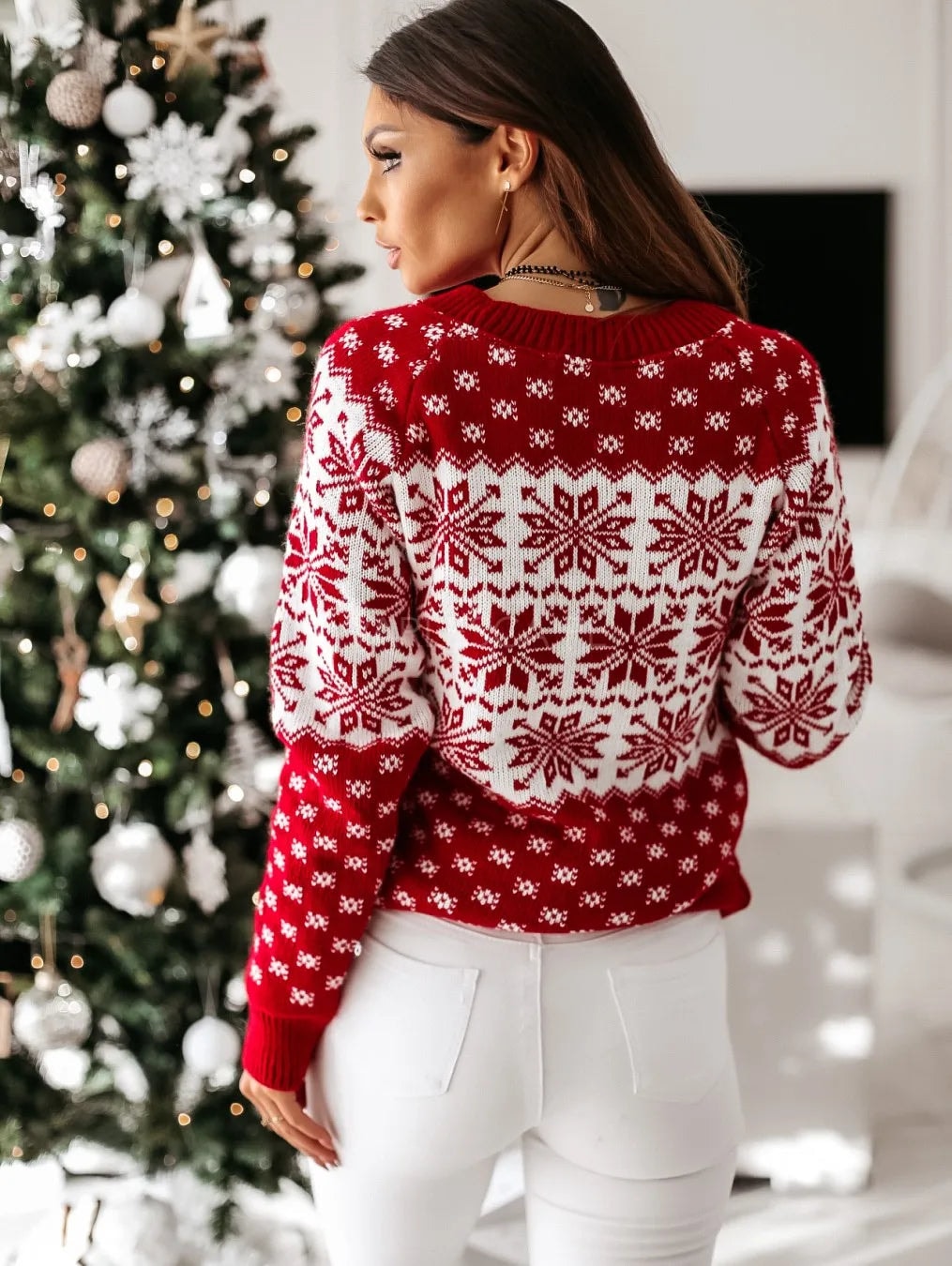 Isabella | Women's Nordic Snowflake Christmas Jumper