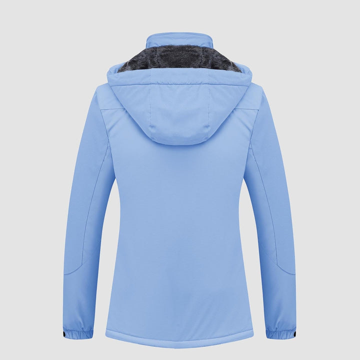 Light Blue MAGCOMSEN Women's Water-Resistant Fleece Ski Jacket with 4 Pockets in #Color_Light Blue