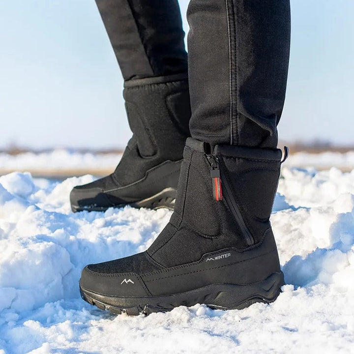 Elijah | Men's Mid-Calf Zip Up Snow Boots