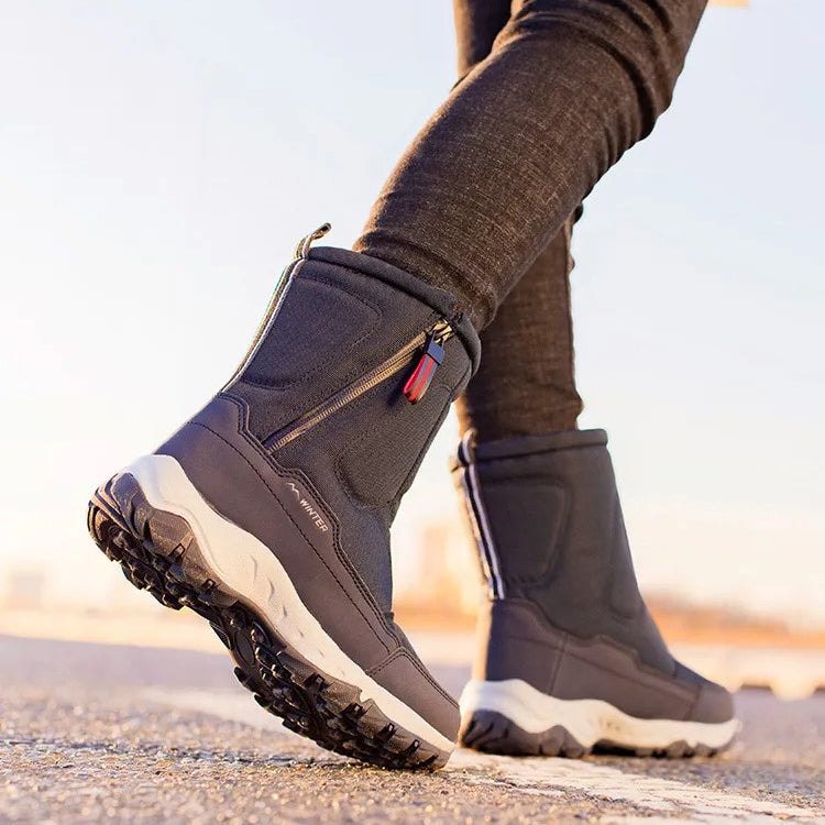 Elijah | Men's Mid-Calf Zip Up Snow Boots