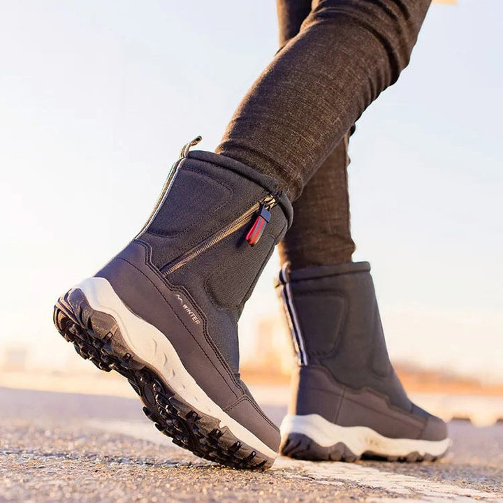 Elijah | Men's Mid-Calf Zip Up Snow Boots