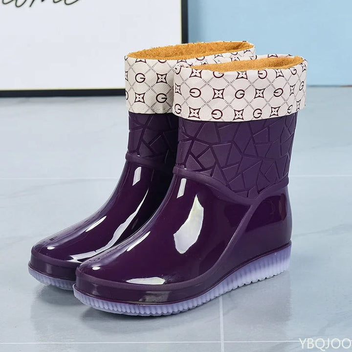 Sophia | Women's Waterproof Snow Rain Boots Mid Calf
