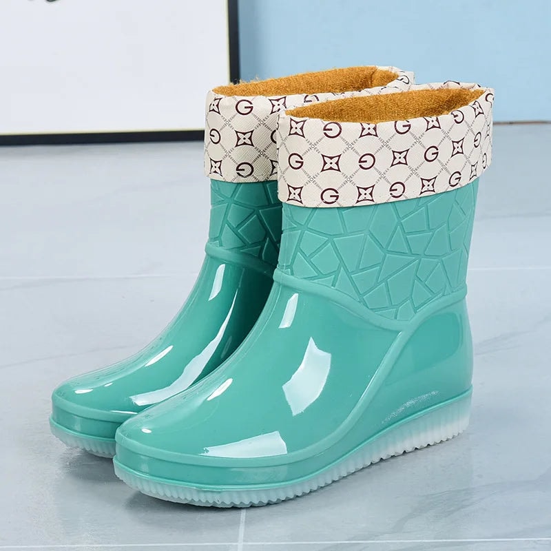 Sophia | Women's Waterproof Snow Rain Boots Mid Calf